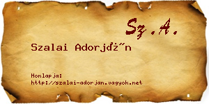 Szalai Adorján névjegykártya