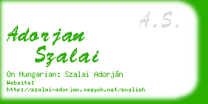 adorjan szalai business card